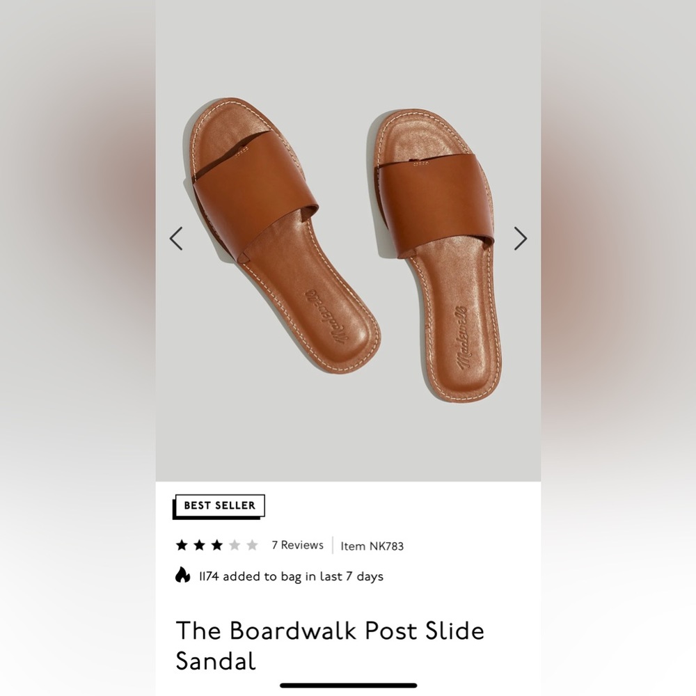 Madewell Boardwalk Post Slide Sandal
